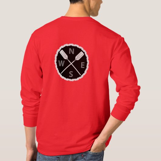 Paddle on Explorer Design - Mannen Long Slapev T-shirt (Achterkant)