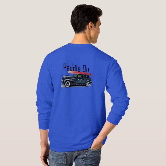 Paddle On Klassiek Autodesign - Basic T-shirt Met (Achterkant volledig)