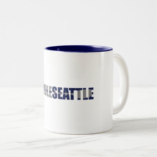 Paddle Seattle Kayaking Tweekleurige Koffiemok (Voorkant rechts)
