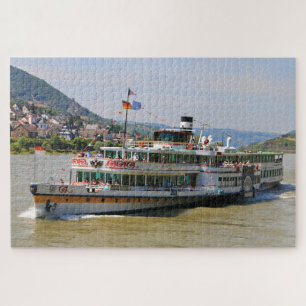 Paddle steamer, Goethe, Rhine River, Duitsland Legpuzzel