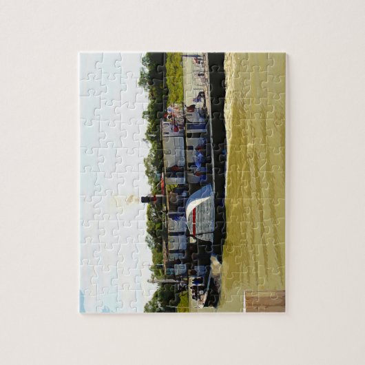 Paddle Steamer On River Watercolor, Puzzle (Vertical)