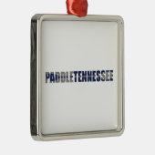 Paddle Tennessee Kayaking Metalen Ornament (Rechts)