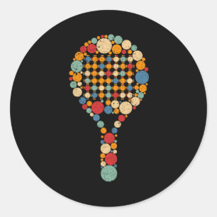 Paddle Tennis Ronde Sticker