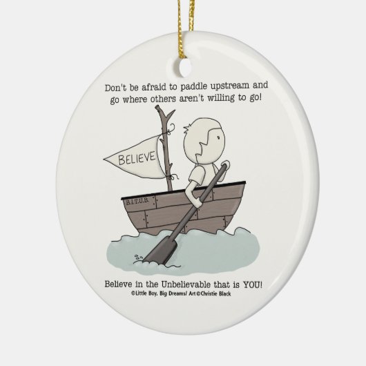 Paddle upstream keramisch ornament (Links)