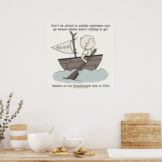 Paddle upstream poster (Keuken)