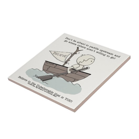 Paddle upstream tegeltje (Zijkant)