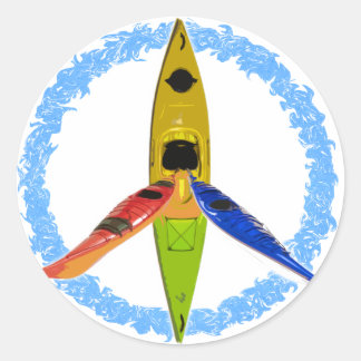 PADDLE VOOR VREDE RONDE STICKER