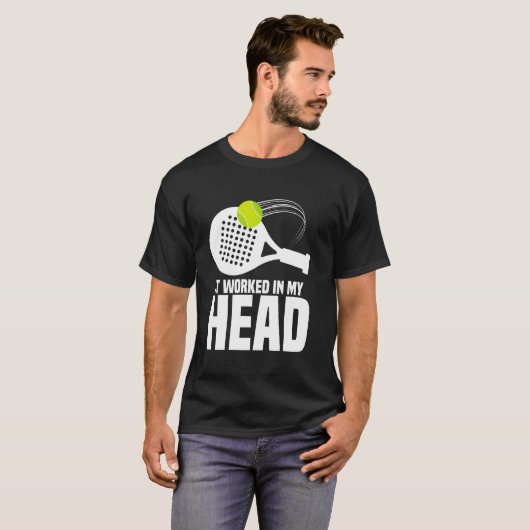 Paddleball Fan Racket Het Werkte Game Tournament P T-shirt (Voorkant volledig)