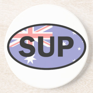 Paddleboard Australië-vlag voor standaardopstellin Zandsteen Onderzetter