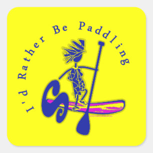 Paddleboard dat ik liever aan het pakken ben vierkante sticker