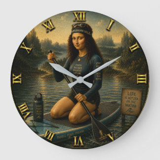 Paddleboard Funny Mona Lisa SUP Gift for Paddle Grote Klok