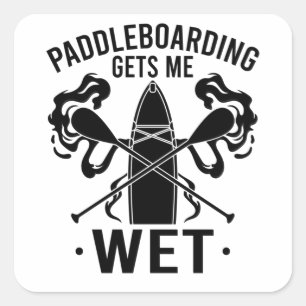 Paddleboard Paddleboarding Vierkante Sticker