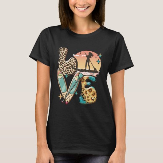 Paddleboard SUP Girl LOVE Stand Up Paddle Board Ha T-shirt (Voorkant)