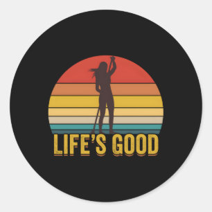 Paddleboard Sup Life's Sup Slogan Ronde Sticker