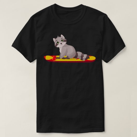 Paddleboarding Funny Raccoon Dier  Paddle T-shirt (Design voorkant)