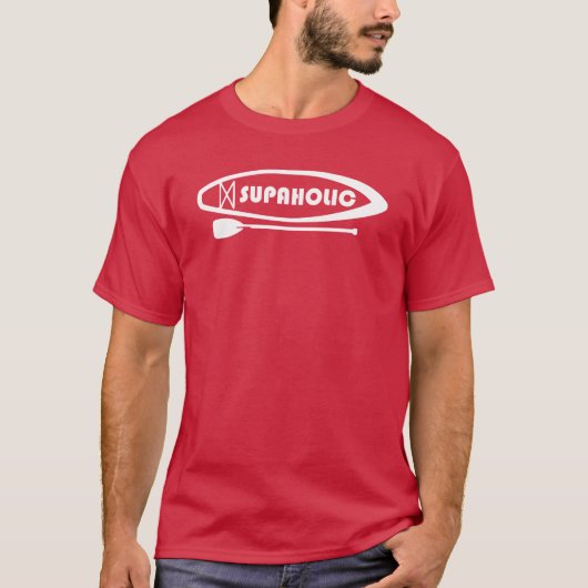 Paddleboarding met superholic standup t-shirt (Voorkant)