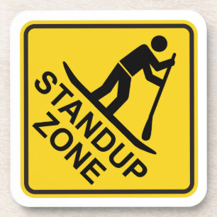 Paddleboarding Zone Road Sign Drankjes Onderzetter