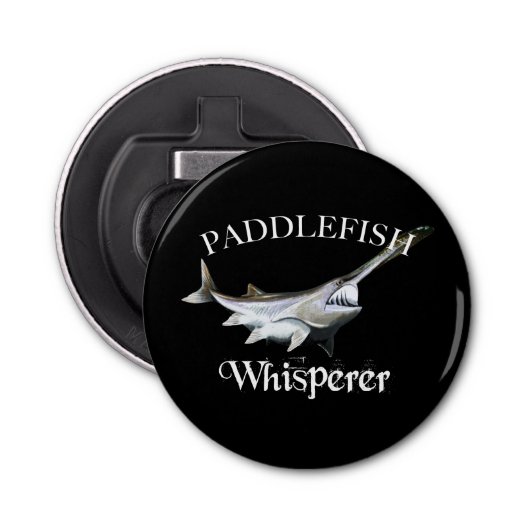 Paddlefish Whisperer Dark Button Flesopener (Voorkant)