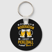 Paddlell Tennis - Dminton Beer Mok Picklell en BE Sleutelhanger (Voorkant)