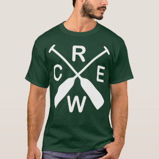 Paddles gekruist Crew liefde Team Squad Roeien Pad T-shirt