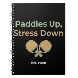  Paddles Up Stress Down Retro Sport Aesthetic Notitieboek