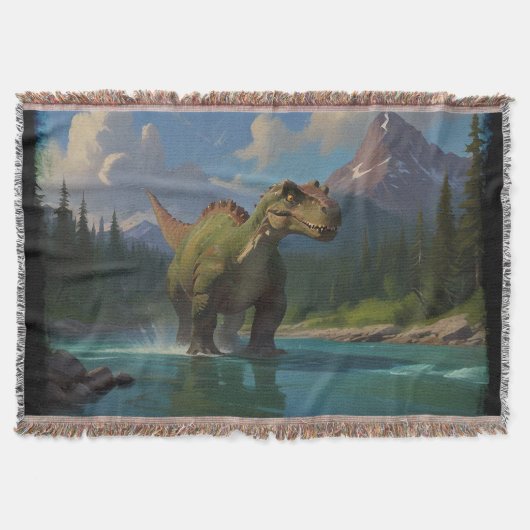 Paddling Brontosaurus & River Fun Deken (Voorkant)