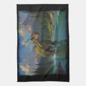 Paddling Brontosaurus & River Fun Theedoek (Verticaal)