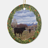 Paddock Cattle Keramisch Ornament (Links)