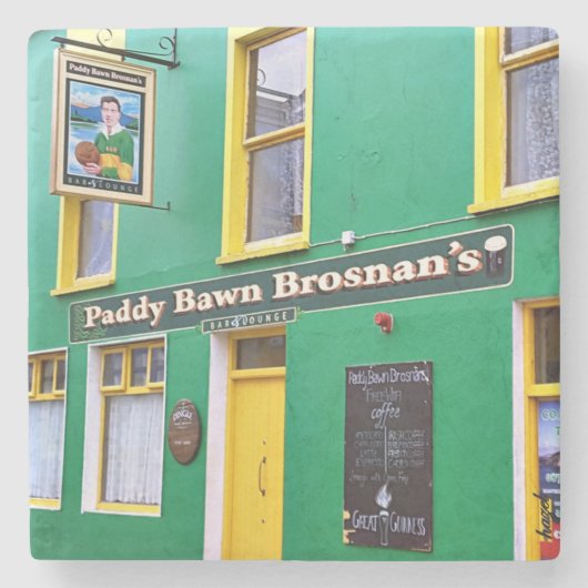 Paddy Bawn Brosnan, Dingle Pubs, Irish Pub Stenen Onderzetter (Voorkant)