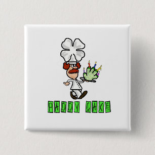 Paddy Cake St. Patricks Day Buttonnen Vierkante Button 5,1 Cm
