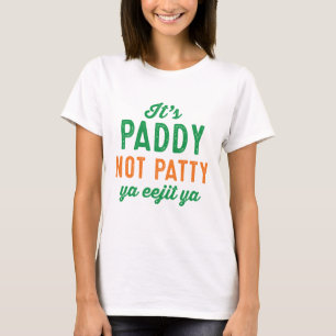 Paddy niet Patty grappig St. Patrick's Day shirt