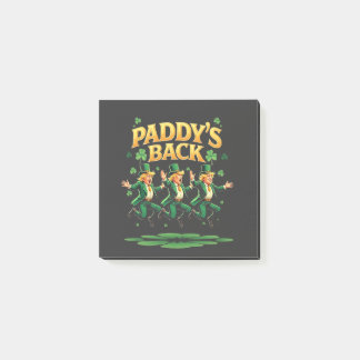 Paddy's Back Funny Trump St Patrick Day Leopard Post-it® Notes