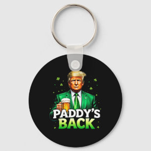 Paddy's Back Lucky Trump Bier Shamrock St Patricks Sleutelhanger
