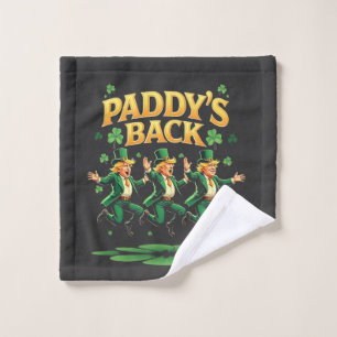 Paddy's terug grappige Trump St Patrick Dag Luipaa Washandje