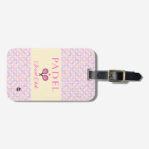 Padel bagagetag - Social Club Brights & Pink
