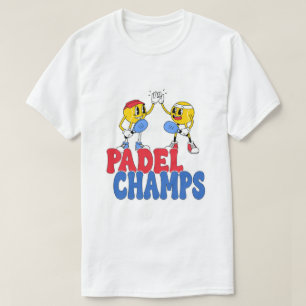 Padel Champs T-Shirt Rétro Dessin Animé Sportif