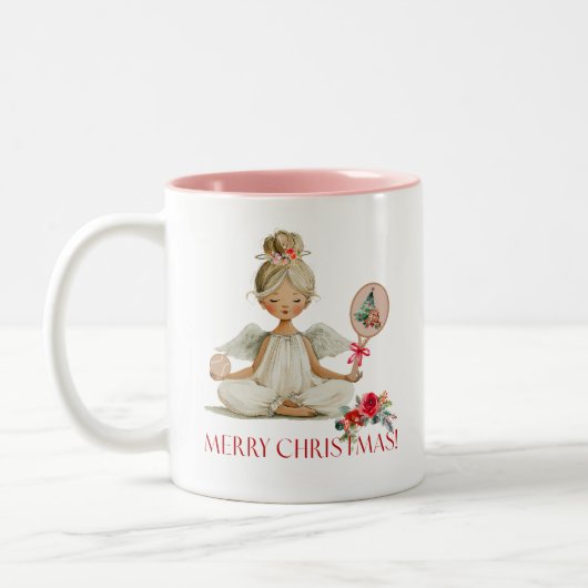 Padel Christmas Mug – A Holiday Padel Angel (Gauche)