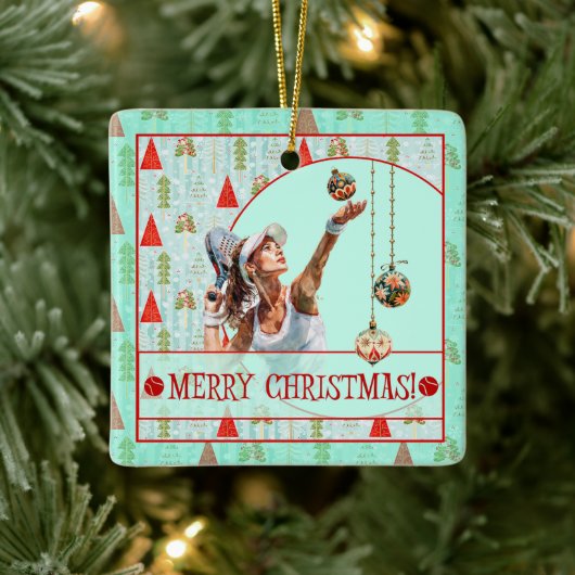 Padel Christmas Ornament – Padel Retro Christmas (Boom)