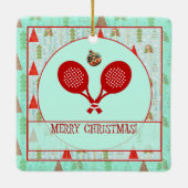 Padel Christmas Ornament – Padel Retro Christmas (Achterkant)