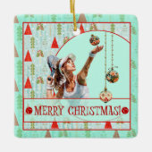 Padel Christmas Ornament – Padel Retro Christmas (Voorkant)