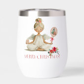 Padel Christmas Wine Tumbler - Holiday Padel Angel (Arrière)