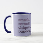 PADEL COFFEE MUG – WORD VIBES - GREY BLUE TONES (Gauche)