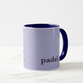 PADEL COFFEE MUG – WORD VIBES - GREY BLUE TONES MOK (Voorkant rechts)