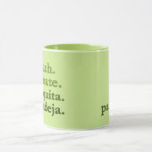 PADEL COFFEE MUG – WORD VIBES – LIME GREEN MOK (Midden)