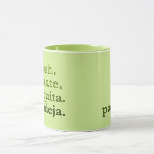 PADEL COFFEE MUG – WORD VIBES – LIME GREEN MOK (Midden)