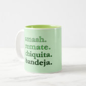 PADEL COFFEE MUG – WORD VIBES - MATCHA GREEN TWEEKLEURIGE KOFFIEMOK (Voorkant links)