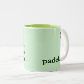 PADEL COFFEE MUG – WORD VIBES - MATCHA GREEN TWEEKLEURIGE KOFFIEMOK (Voorkant rechts)