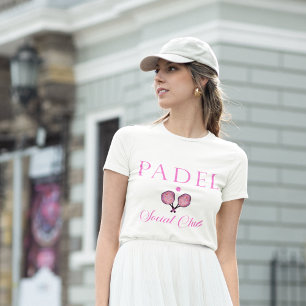 Padel Dames T-Shirt & Social Club Embleem in Roze