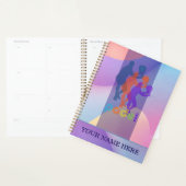 Padel Day Planner – Vibrant Hues for Him (Devant avec enveloppe)