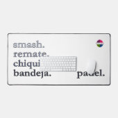 Padel Desk Mat - Word Vibe Black Grey (Clavier et souris)